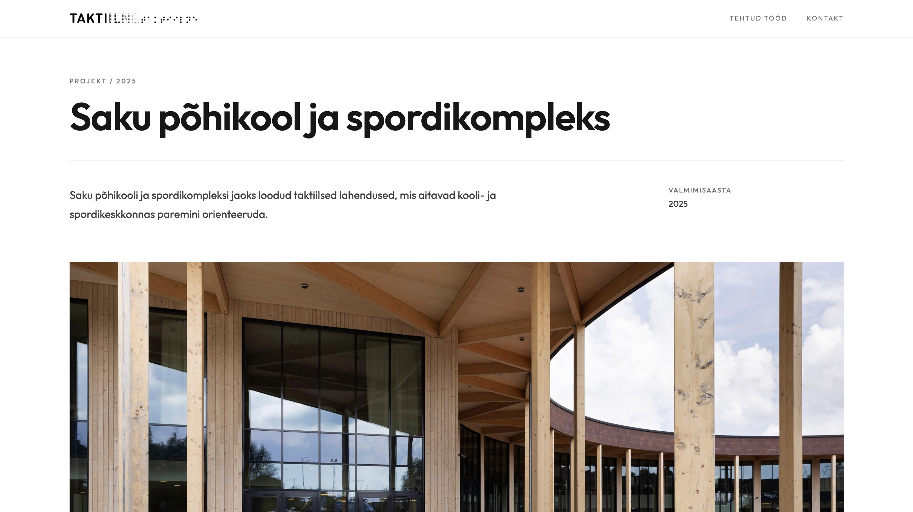 Taktiilne.ee - Portfolio Site for an Accessibility-Focused Architecture Brand screenshot 3