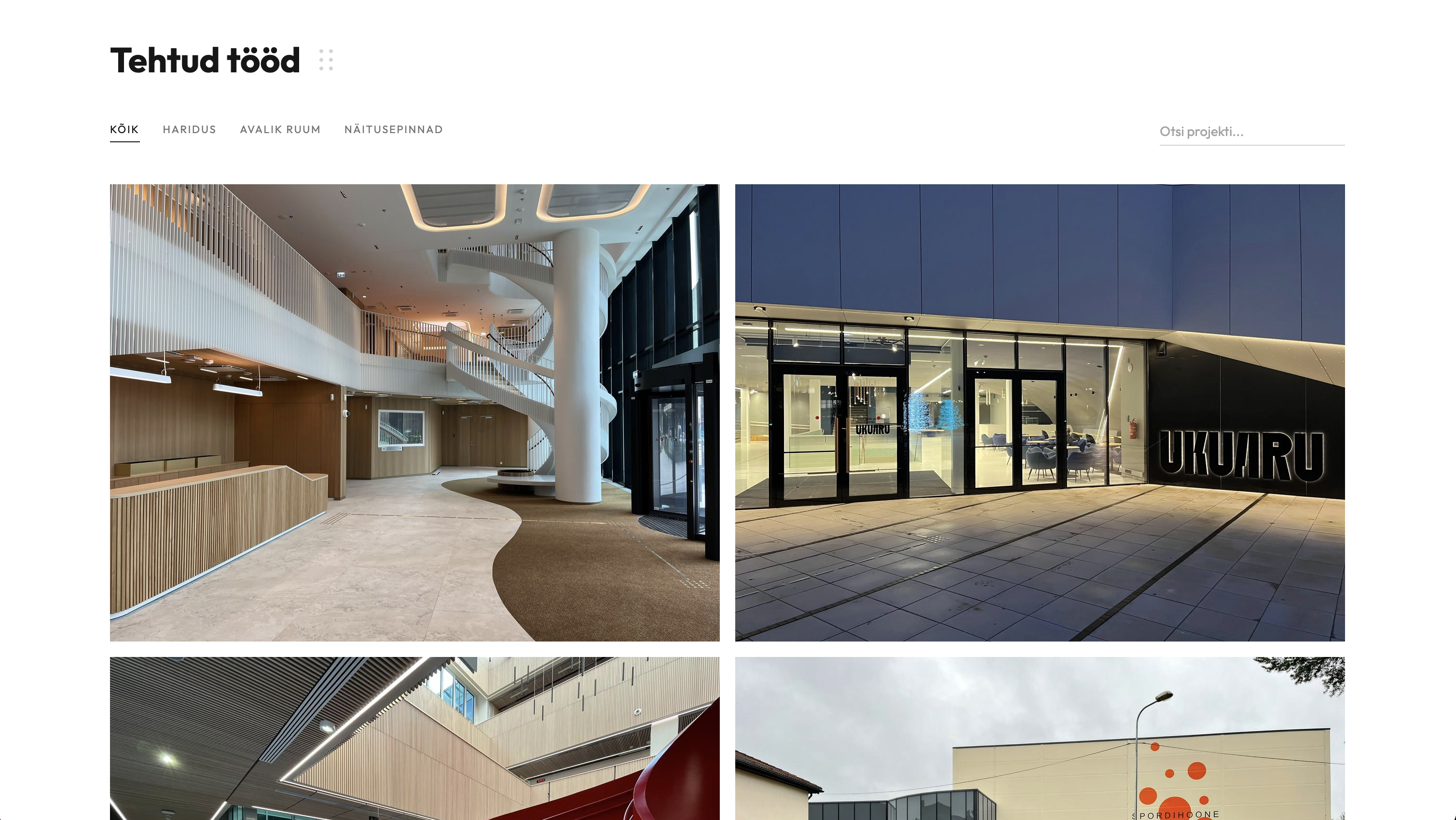Taktiilne.ee - Portfolio Site for an Accessibility-Focused Architecture Brand screenshot 2