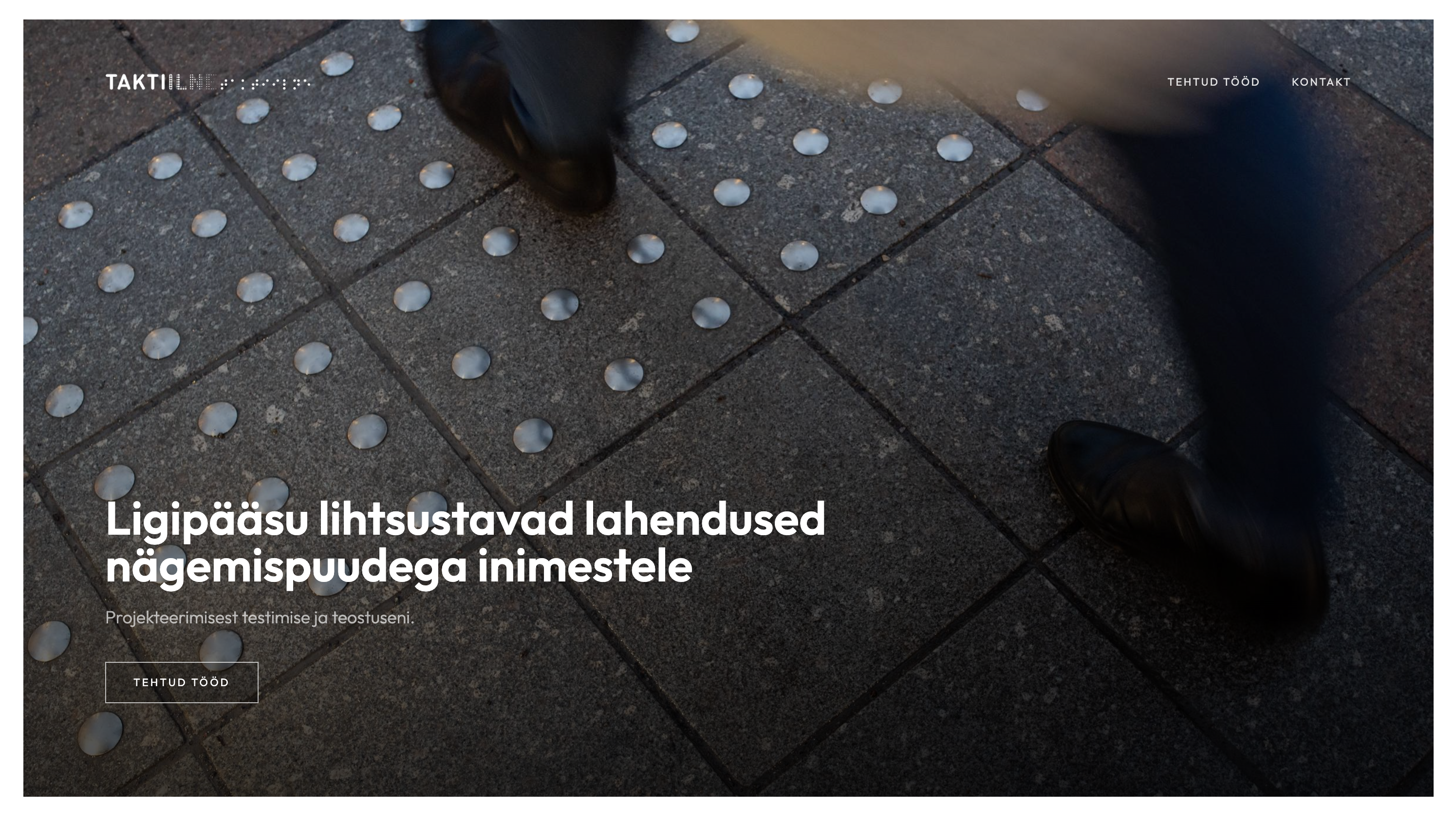 Taktiilne.ee - Portfolio Site for an Accessibility-Focused Architecture Brand screenshot 1